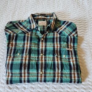 Lucky Brand Pearlsnap Plaid Shirt Size L